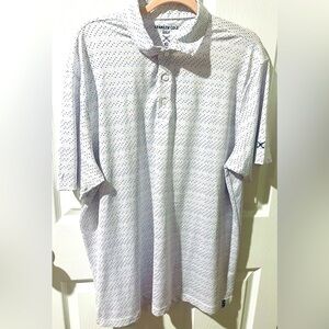 Kenneth Cole Men’s Golf Xl short sleeve polo dotted white polyester